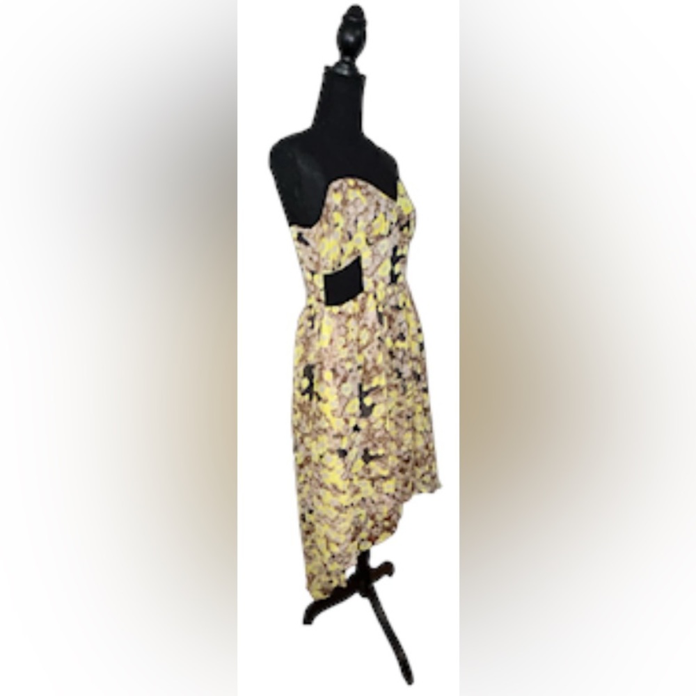 πROMEO & JULIET COUTURE! HIGH-LOW DRESS! SUPER SLEEK! SHEER TOP & SIDE PANELS! - Picture 10 of 16